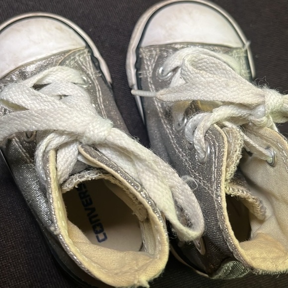 Converse All-Star, hightops silver toddler sneakers size 5 - Picture 8 of 8